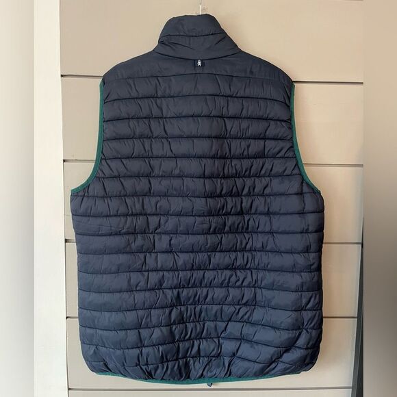 Izod Advantage Puffer Vest Mens Size M Navy Full‎ Zip Golf Casual Sleeveless EUC - Picture 5 of 7